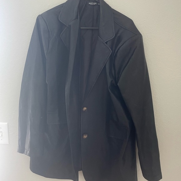 LEATHER BLAZER - Picture 3 of 5